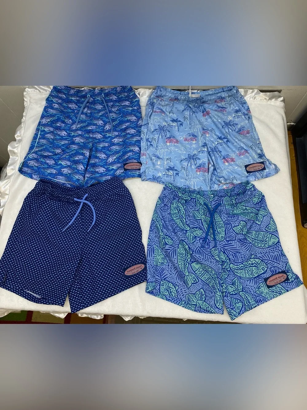 Vineyard Vines Boys' Printed Chappy Swim Trunks bundle of 4 size 5T